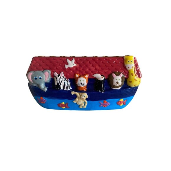 Rite Lite Noahs Ark Ceramic Menorah Childrens Hanakah - Picture 1 of 6